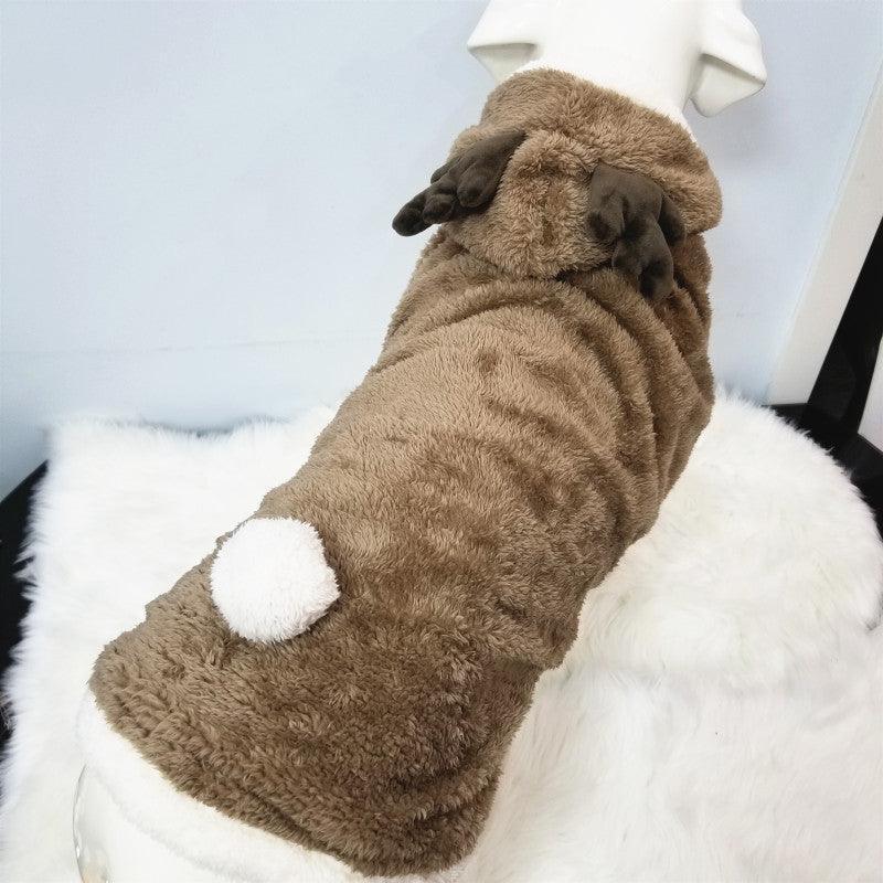 Cozy Christmas Pet Apparel: Luxury Arctic Fleece Coat For Large Dogs
