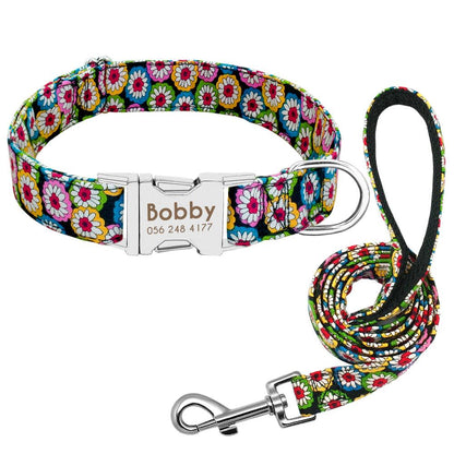 Personalized Pet Dog Collar With Engraved Name And Contact Details - Ideal For Large Dogs