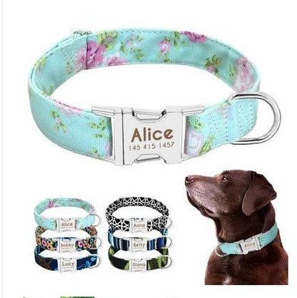 Personalized Pet Dog Collar With Engraved Name And Contact Details - Ideal For Large Dogs