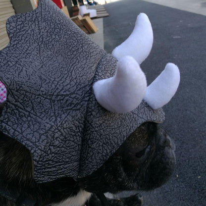 Triceratops Pet Transformation Hat - Fun And Stylish Pet Headgear Costume