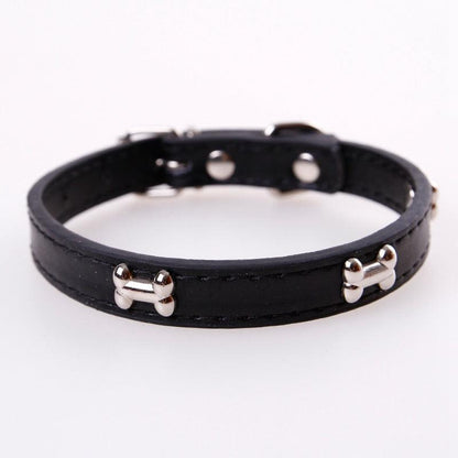 Stylish Pet Personality Pu Neck Ring - Trendy Colors And Adjustable Sizes