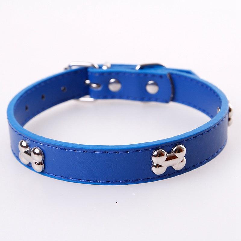 Stylish Pet Personality Pu Neck Ring - Trendy Colors And Adjustable Sizes