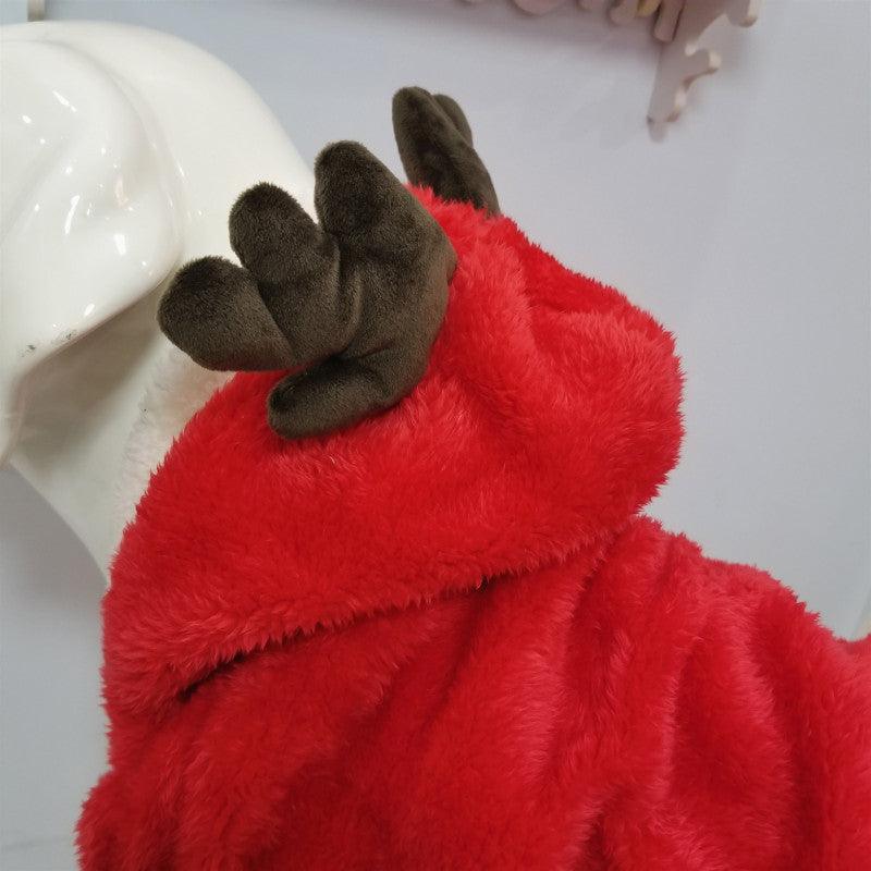 Cozy Christmas Pet Apparel: Luxury Arctic Fleece Coat For Large Dogs