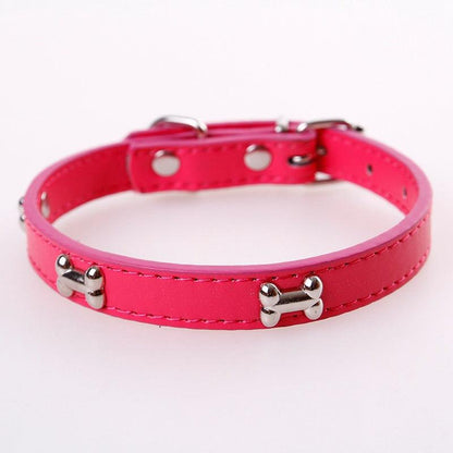 Stylish Pet Personality Pu Neck Ring - Trendy Colors And Adjustable Sizes