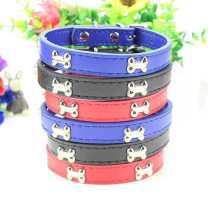 Stylish Pet Personality Pu Neck Ring - Trendy Colors And Adjustable Sizes